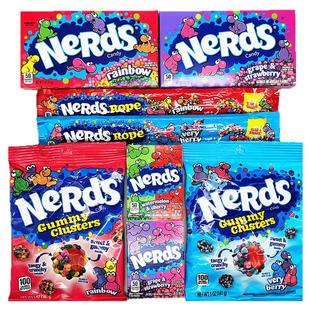 Nerds Soft Chewy Rope Crunch美国进口彩色粒粒脆糖长条彩绳糖果
