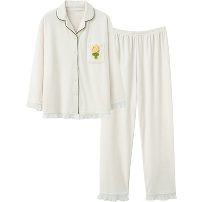 思莉太太女海岛绒睡衣两件套