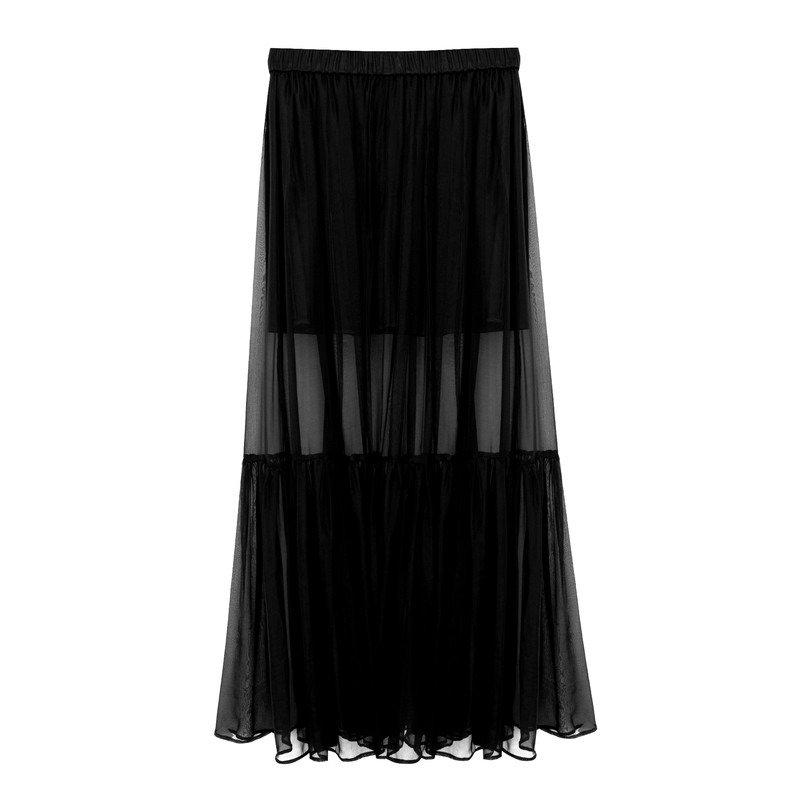 网纱双层蓬蓬裙半身裙a字裙女