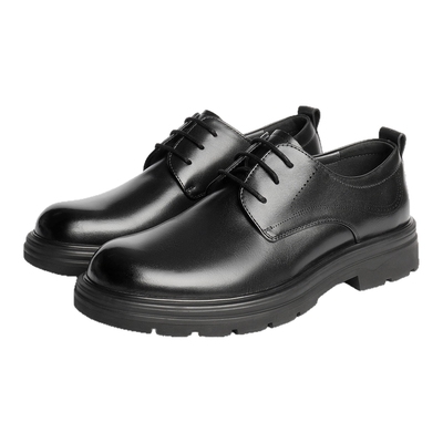 森达正装皮鞋男秋季新款厚底增高头层牛皮商务皮鞋JDZ45CM5