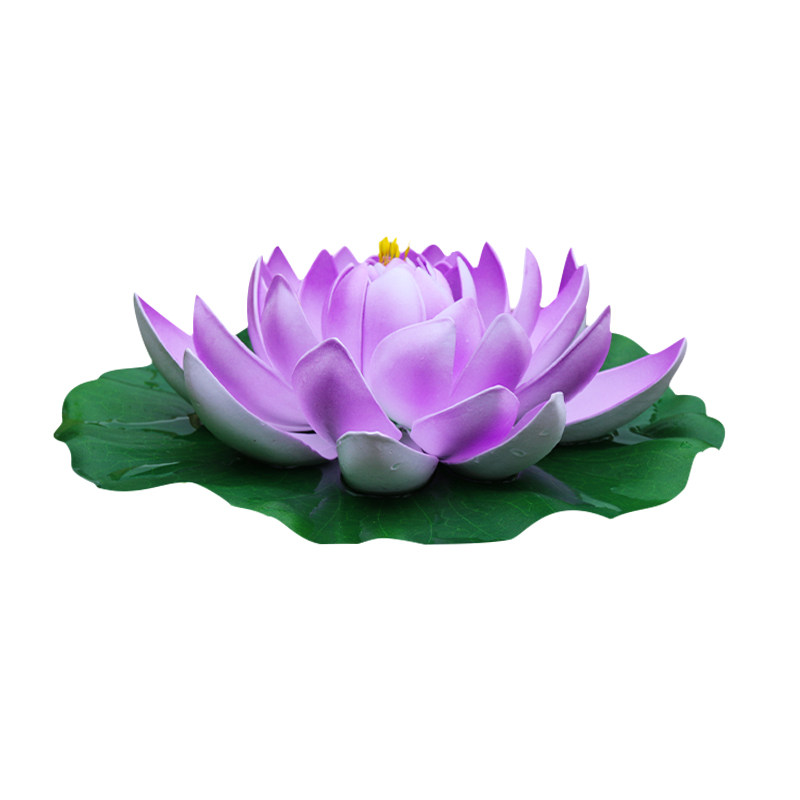 假荷花仿真花荷叶莲花塑料花水池鱼缸阳台小鱼池装饰造景浮水摆件