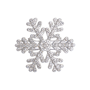 圣诞节水钻雪花儿童发夹女秋冬侧边刘海夹高级感圣诞爱莎公主头饰