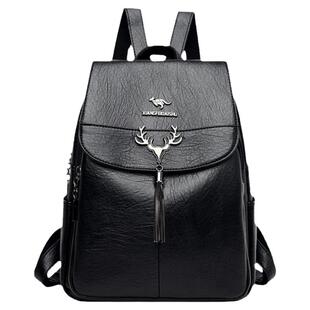 大容量真皮女士双肩包大气妈妈包2026流行新款时尚百搭旅行女背包