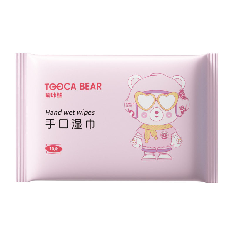 嘟咔熊50包10抽手口湿巾便携装