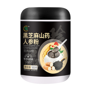 【买一罐送一罐同款】粗粮之翼 黑芝麻山药人参粉 罐/500g