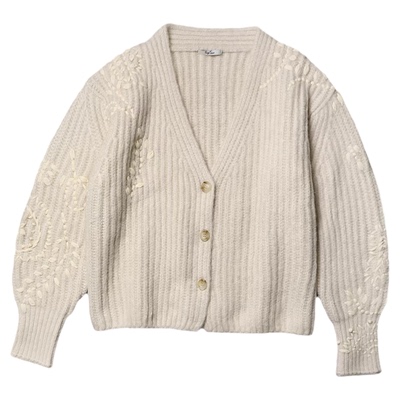 TANG TOWN 自制 高定手工棒针编织工艺 精致立体有型微阔针织开衫