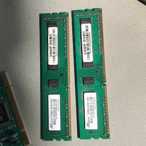 ASint DDR3 4G 1600MHz 台式机内存条 两