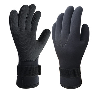 5mm自由潜水手套3mm5毫米冬游保暖渔猎手套 加厚户外保暖手套秋冬