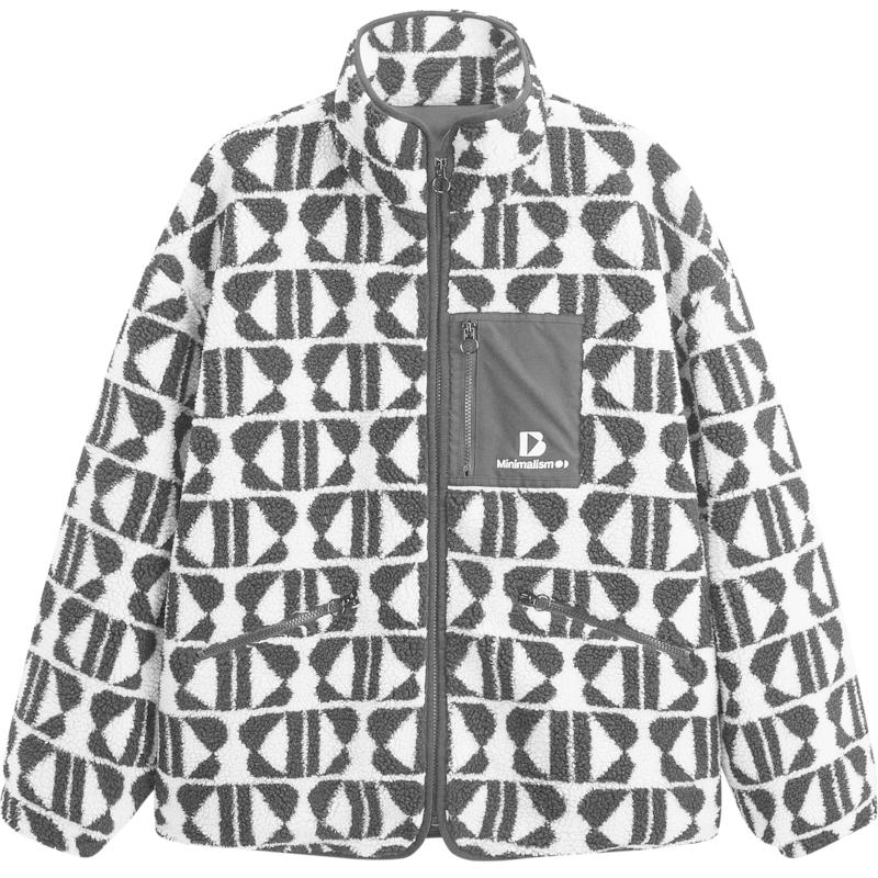 GXG男装 黑白提花仿羊羔毛夹克 23年冬季品GEX12127674