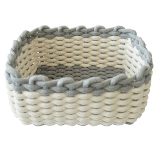 Ins风棉绳收纳款 微水泥风 家居 软装 店铺展示 民宿设计收纳筐篮