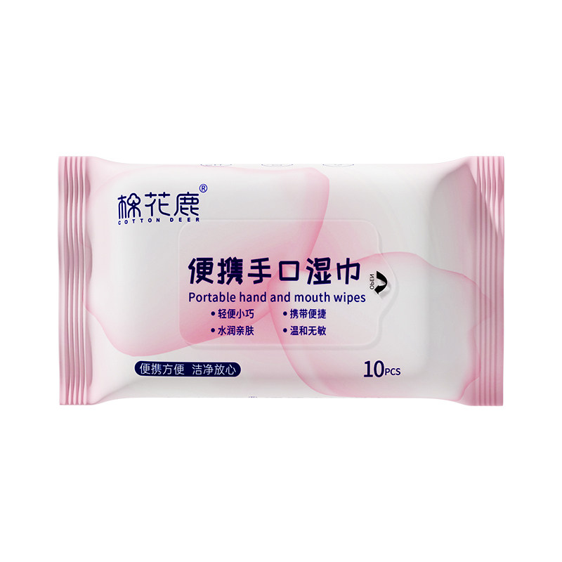 棉花鹿婴儿湿巾宝宝湿纸巾10抽*10包装
