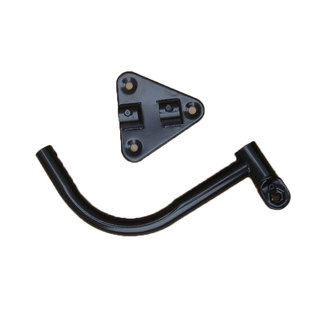 牛角扇直杆立杆弯杆 工业风扇配件 挂墙扇挂件 挂壁扇弯杆 三角板