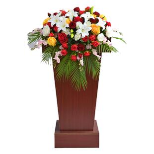 高档会议演讲台花仿真花商务接待发言台摆花主席台挂式装饰花假花