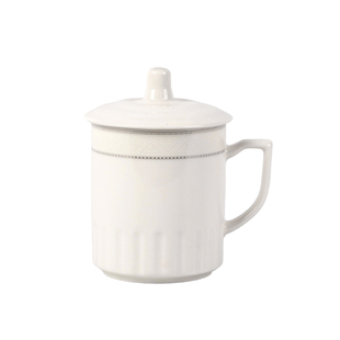 顺祥陶瓷马克杯带盖杯子家用喝水杯早餐杯高级感轻奢2025高颜值杯