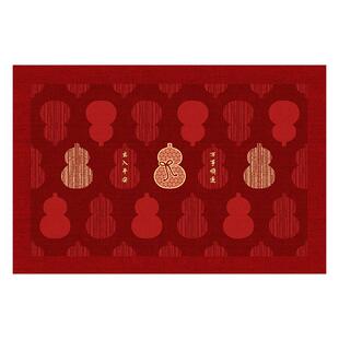 2026新款红色新年入户地垫进门玄关脚垫地毯豪宅防滑耐脏自由裁剪
