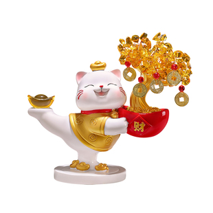 招财猫钥匙收纳玄关装饰品摆件入户门鞋柜客厅乔迁新居礼物2025款