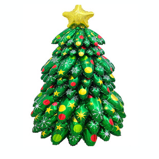 圣诞树2025新款装饰氛围布置客厅充气落地摆件圣诞节手工diy气球