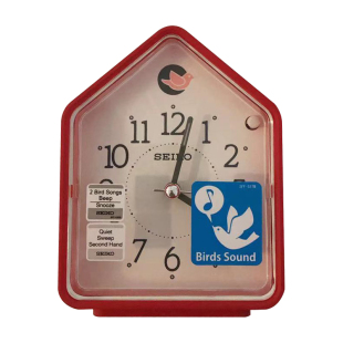 正品日本SEIKO精工闹钟 可调音量静音可爱儿童学生布谷鸟闹铃闹表