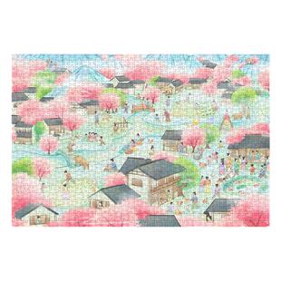 桃花源记拼图1000片高难度新国潮风景裱框减压解闷成人中式国风