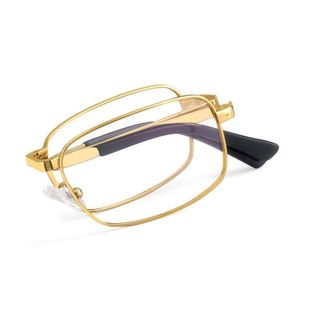 真水晶折叠老花眼镜中老年高清高档玻璃石头老花镜超轻防蓝光镜片