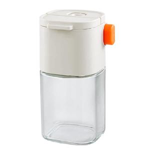 太力定量调料盐罐厨房按压式玻璃控盐瓶防潮密封调味罐分装瓶盐瓶