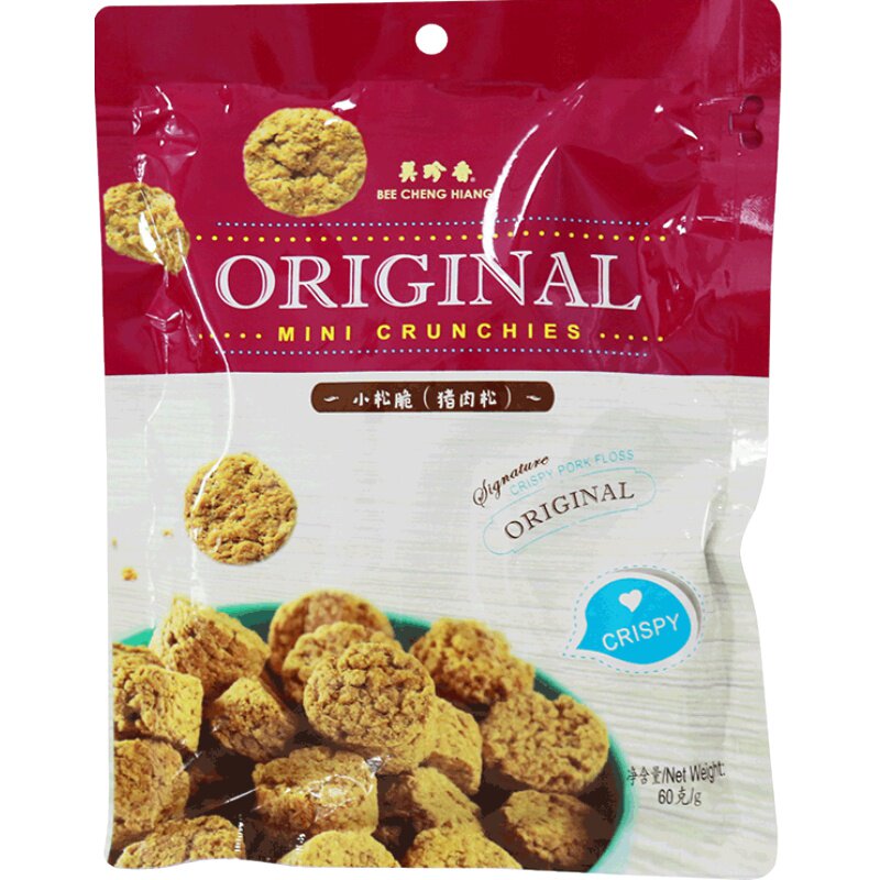 美珍香小松脆（脆猪肉松）60g三种口味原味秋葵椰丝即食小松脆30g