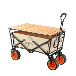 原始人露营推车营地拖车可折叠户外旅行手推野餐小拉车野营手拉车