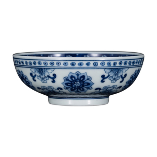 钟家窑主人杯单杯 景德镇柴窑青花手绘如意宝相花纹功夫高档茶杯