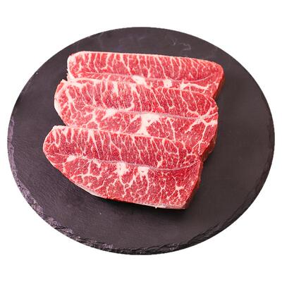 澳洲谷饲M5板腱牛排纯血安格斯雪花原切牛排新鲜牛肉750g发顺丰