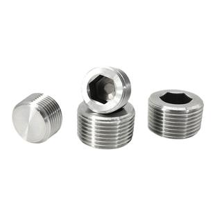 304不锈钢内六角堵头喉塞NPT油塞螺塞油堵油管塞闷头2分4分6分1寸