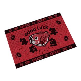 原创出入户地垫路亚周边高弹耐磨脚垫一路平安好运钓鱼佬丝圈脚垫