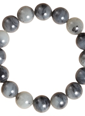 新疆和田玉籽料青花圆珠手链