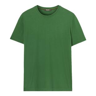 Loro Piana/诺悠翩雅男装经典简约百搭绿色羊毛T恤上衣