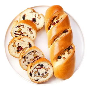 诚禾大列巴俄罗斯风味全麦黑麦面包无蔗糖切片袋装核桃坚果夹心