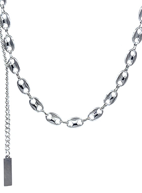 CRIVLA猪鼻子项链女ins欧美高级感时尚个性冷淡风choker锁骨颈链