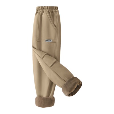 棉致童装衣服儿童秋冬加绒工装裤