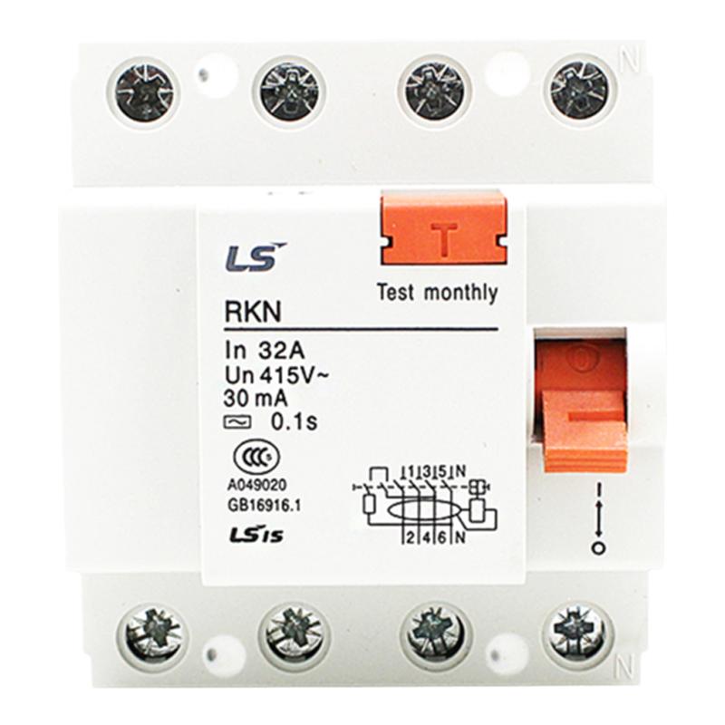原装正品LG(LS)RKN漏电断路器4P漏电开关63A  25A 32A 40A 3P+N