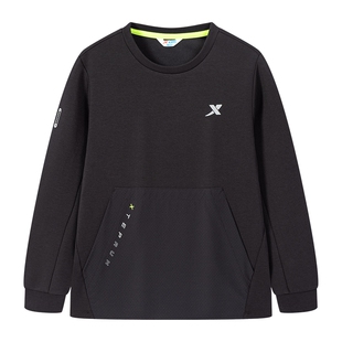 【商场同款】特步童装男童春季新款儿童百搭套头卫衣圆领大童上衣