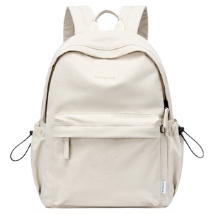 热风双肩包女户外通勤大容量休闲背包旅游轻便电脑包初中高中书包