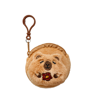 新款可爱卡皮巴拉零钱钥匙扣礼物水豚毛绒学生书包挂件挂饰小礼品