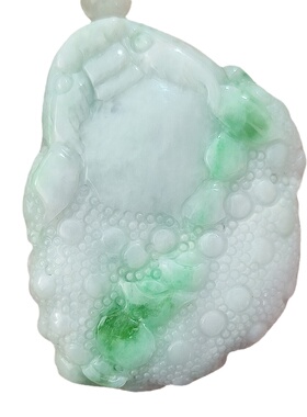 天然翡翠大号金蟾玉石吊坠挂件