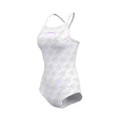 连体泳衣swan烫银细闪美背