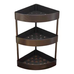 厨房台面转角置物架家用免打孔半圆墙角三角架调料瓶罐收纳储物架