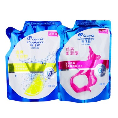 海飞丝洗发水控油清爽袋装洗发露去屑清洁替换装补充装200g正品