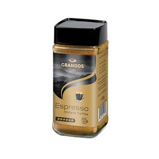 格兰特Grandos德国原装进口黑咖啡粉瓶装意式双倍特浓速溶50g/瓶