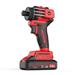 德力西无刷起子机可敲击家用电动螺丝刀充电式锂电钻电起子批工具