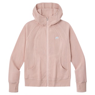 PSO Brand女装华夫格高领连帽运动灰色卫衣女款修身显瘦拉链外套