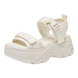 品牌特价厚底运动凉鞋女2025夏新款松糕软底增高沙滩休闲凉拖鞋女