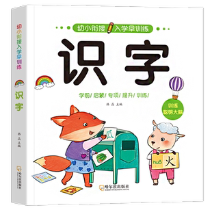 识字书幼儿认字3岁宝宝图书幼儿园启蒙早教儿童阅读书籍小中大班4-5-6两岁半三岁简单汉字绘本教材学前读物大图字学龄前儿歌顺口溜