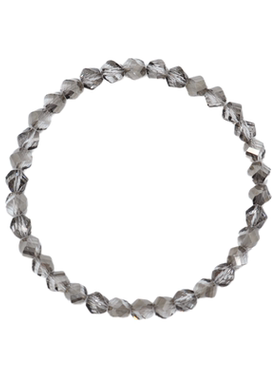 Charon爆闪浅灰水晶珠串手链